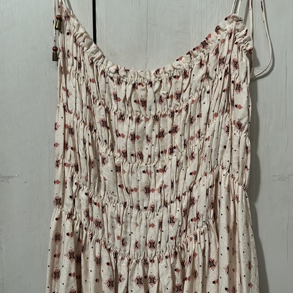 {NWOT} $128 FREE PEOPLE Ivory Combo Clementina Mini Dress - Picture 6 of 8